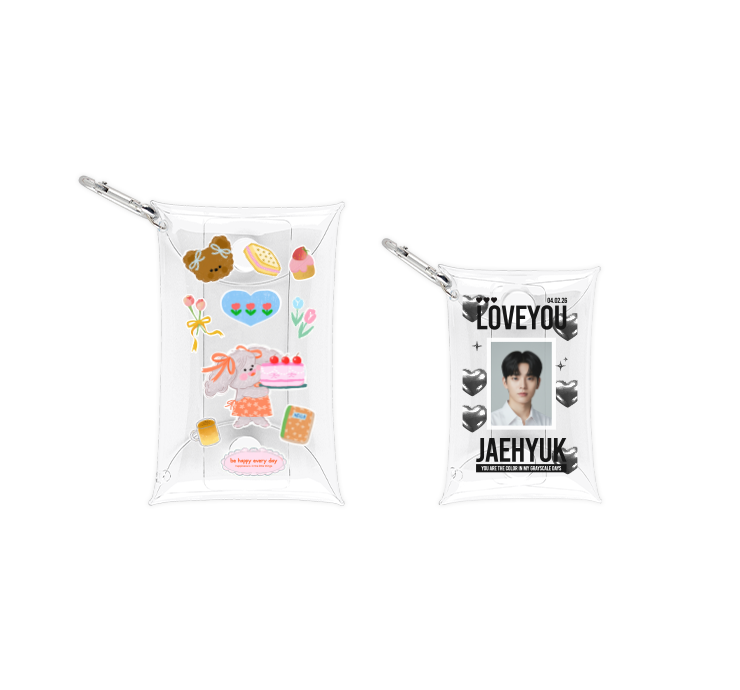 똑딱이 투명 파우치