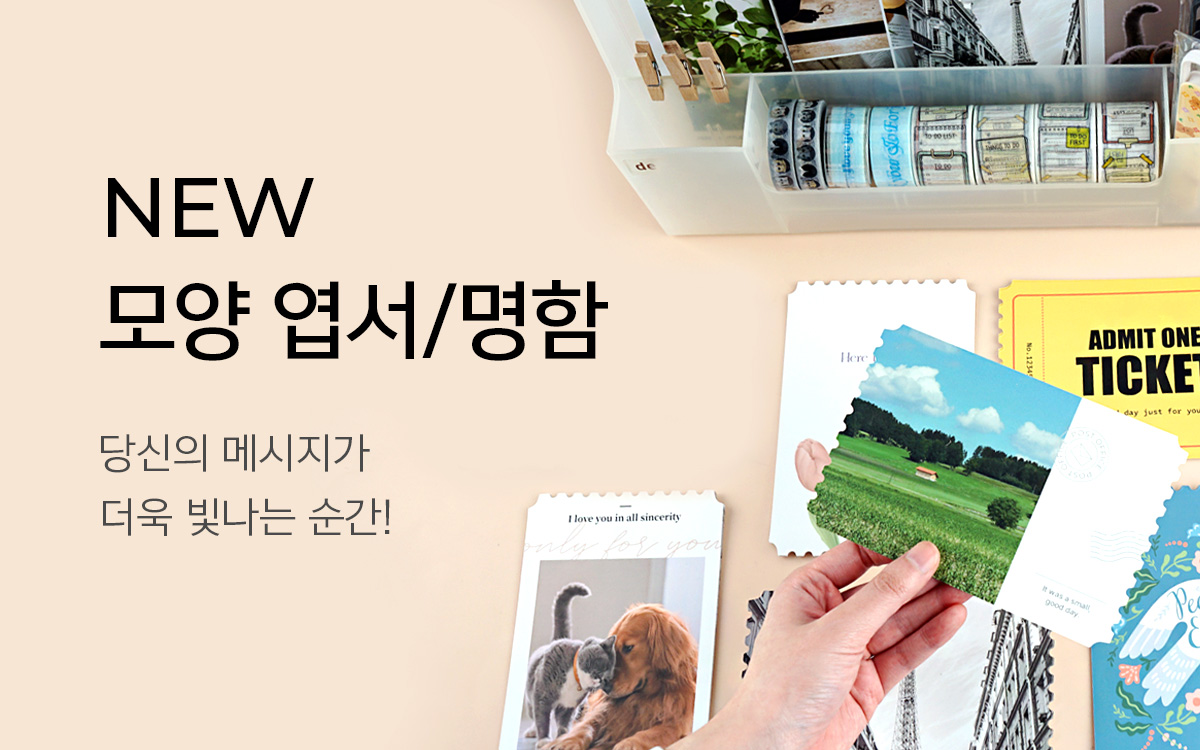 모양 엽서/명함